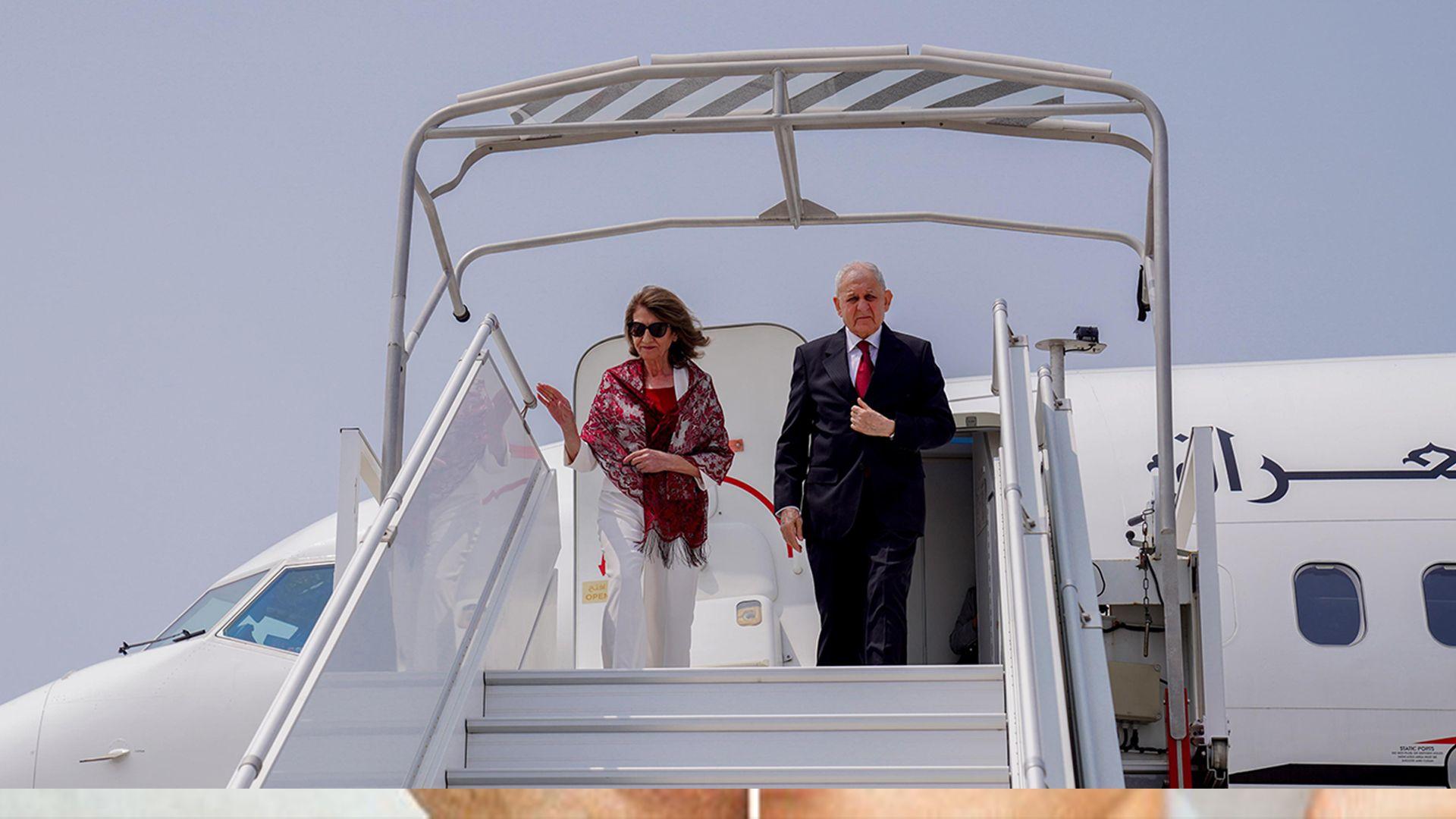 سەرۆک کۆمار و خانمی یەکەمی عیراق گەیشتنە ئیسپانیا