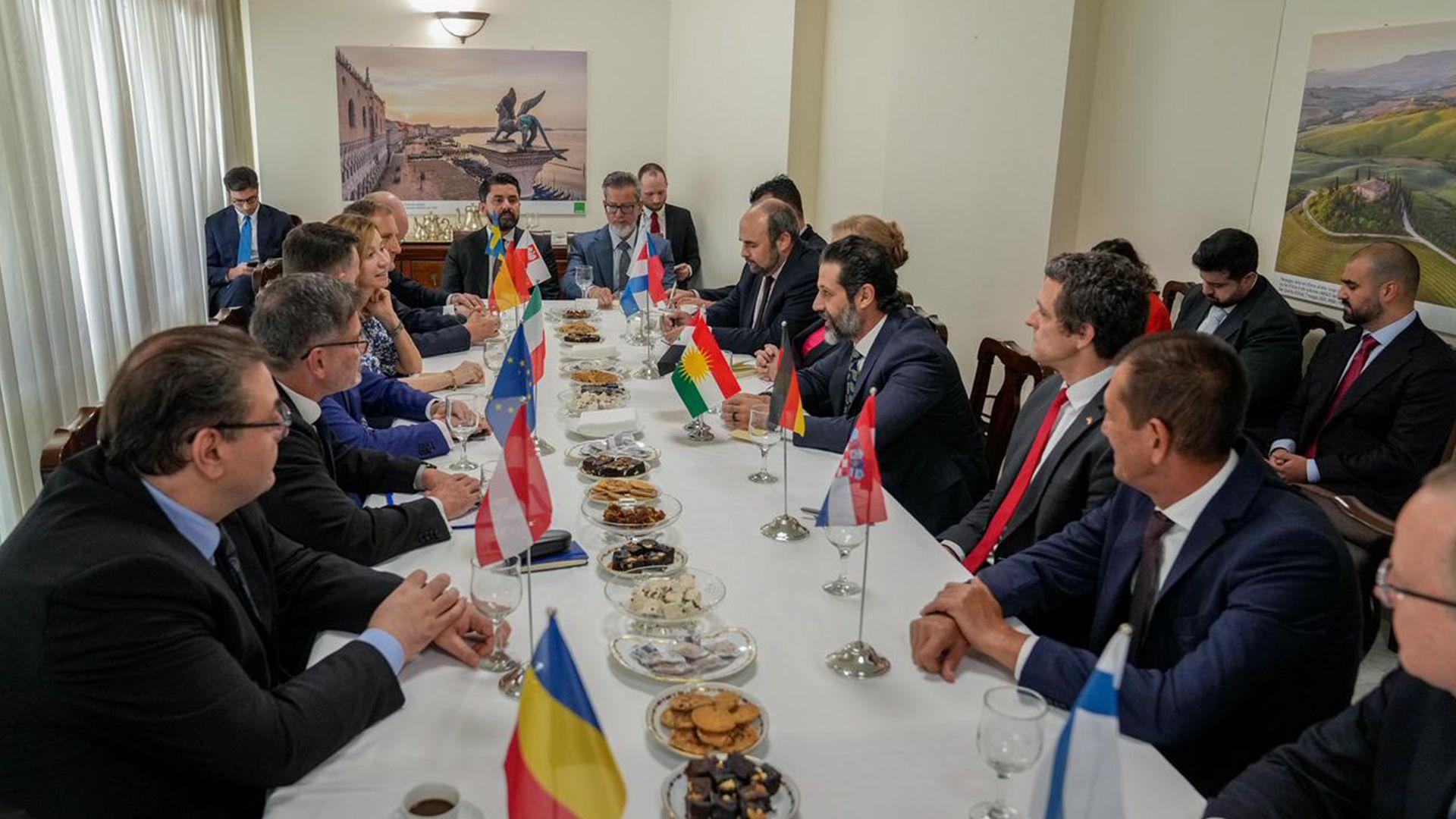 قوباد تاڵەبانی لەگەڵ باڵیۆزەكانی وڵاتانی ئەوروپا كۆبووەوە  