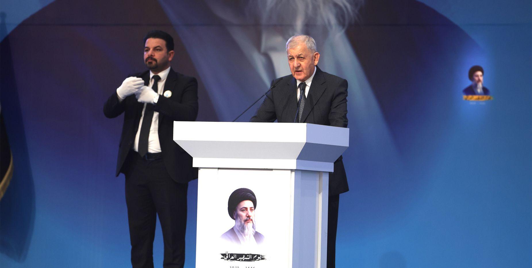 سەرۆک کۆمار: متمانەمان بە ئیرادە و یەکڕیزی عیراقییەکان هەیە 