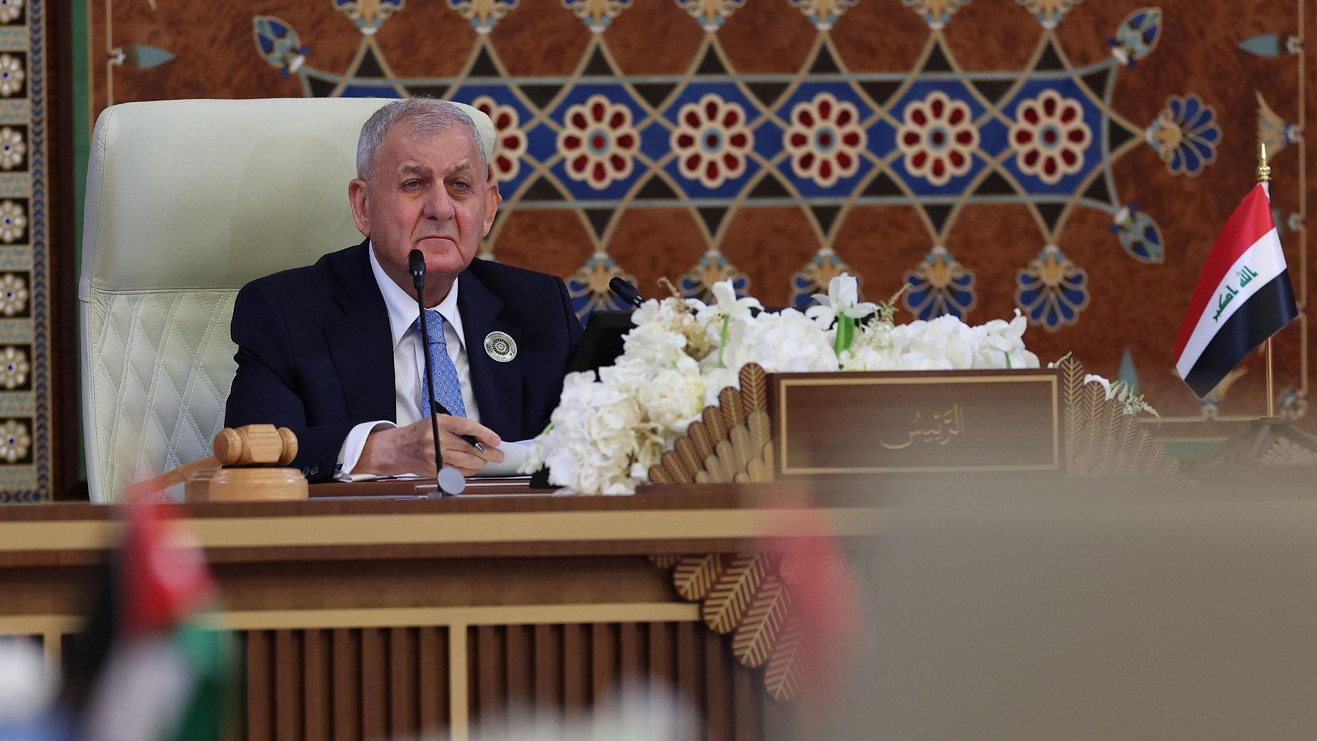 سەرۆک کۆماری عیراق کۆتایی کۆبوونەوەی لوتکەی عەرەبی لە بەغداد راگەیاند