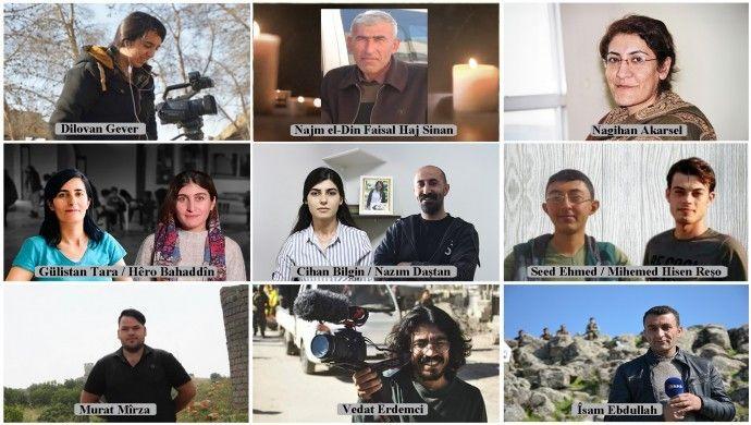 لە پێنج ساڵدا بەهۆی هێرشەكانی توركیاوە ١٣ رۆژنامەنوس گیانیان لە دەستداوە