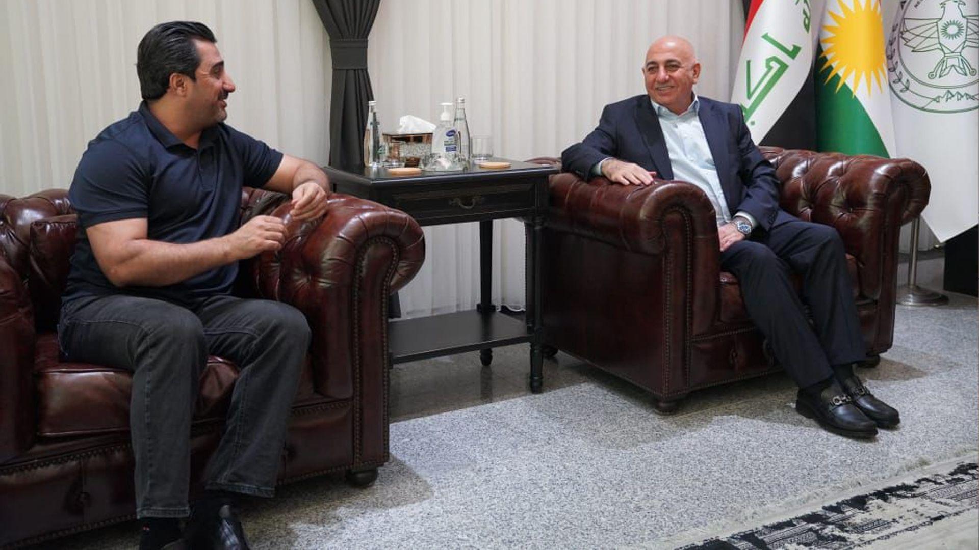 سەرۆکی  ئاژانسی پاراستن و زانیاری/زانیاری لە قەلاچوالان  پێشوازی لە بەڕێوەبەری گشتی دژەتیرۆرکرد