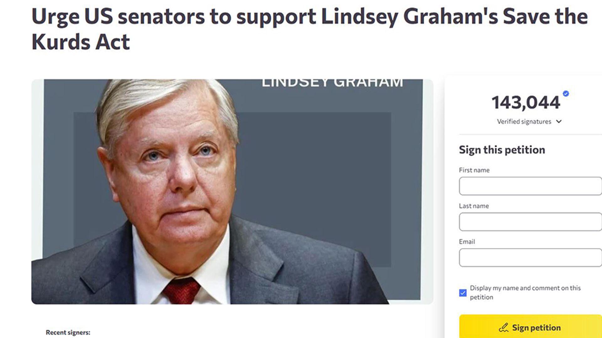 هەڵمەتی كۆكردنەوەی ئیمزا بۆ پرۆژەیاسای رزگاركردنی كورد لە كۆنگرێس 