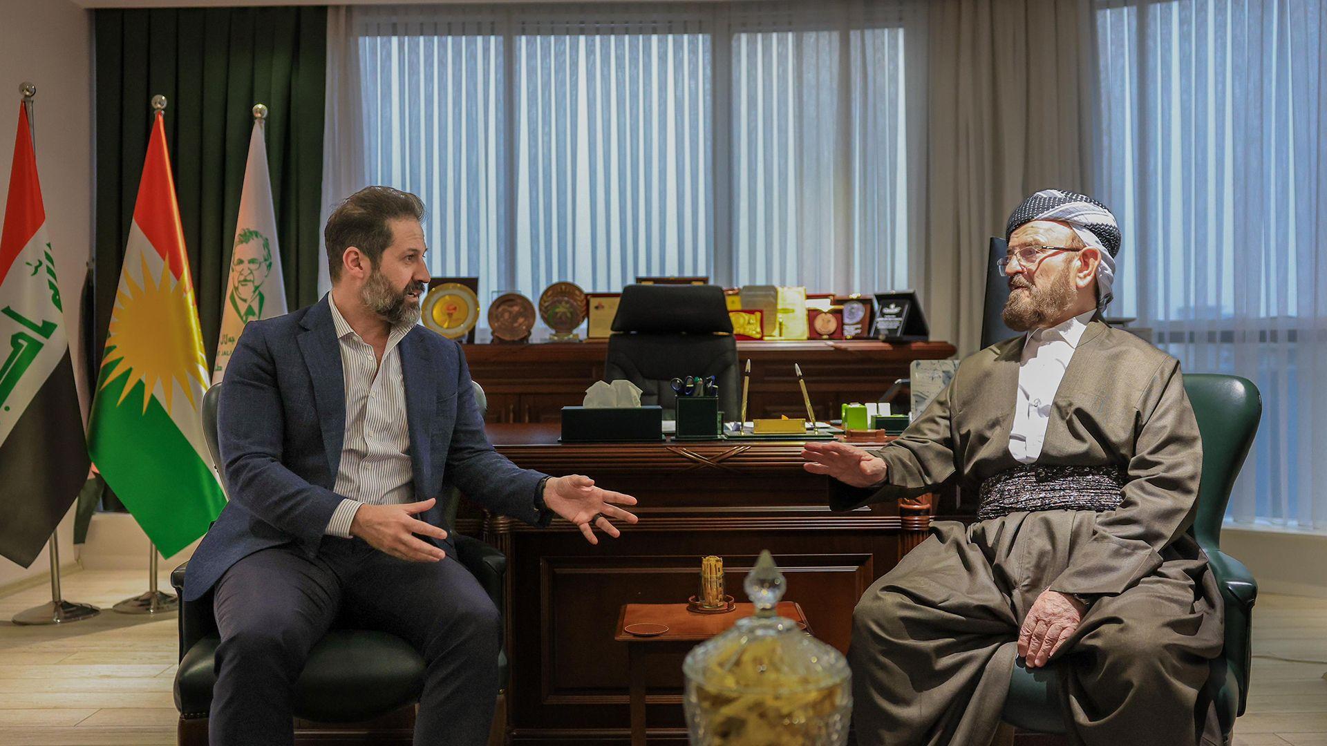 قوباد تاڵەبانی لەگەڵ د.عەلی قەرەداغی کۆبووەوە