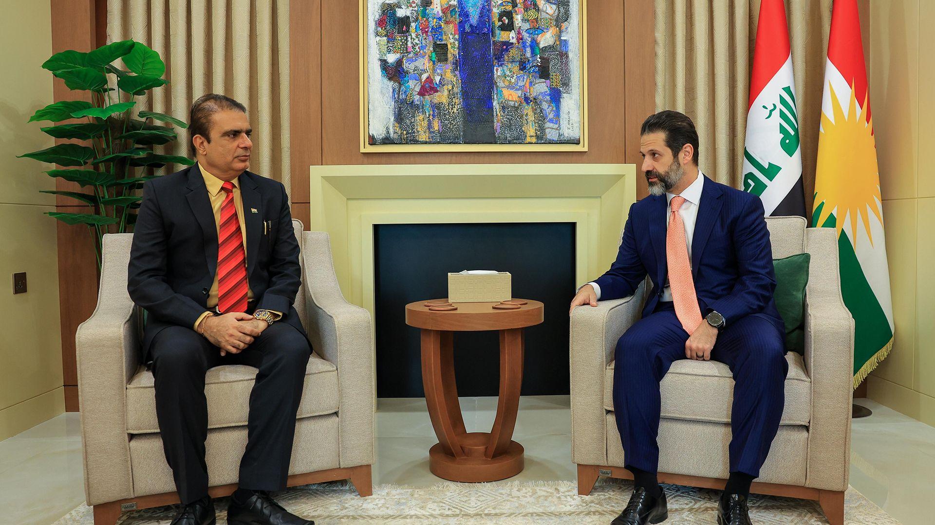 قوباد تاڵەبانی لەگەڵ کونسوڵی گشتیی نوێی هیندستان کۆبووەوە