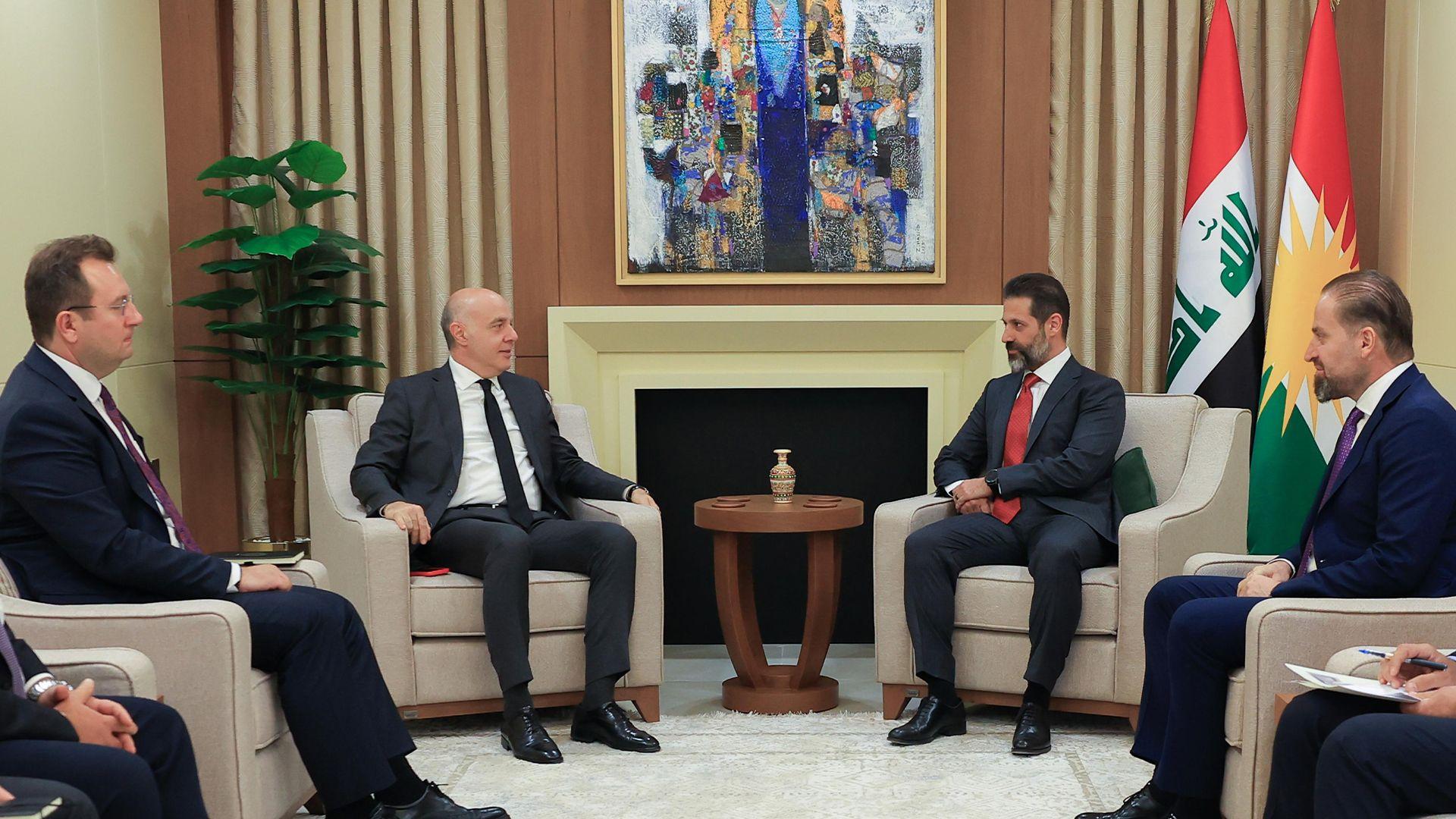 قوباد تاڵەبانی لەگەڵ وەفدێکی وەزارەتی دەرەوەی تورکیا کۆبووەوە