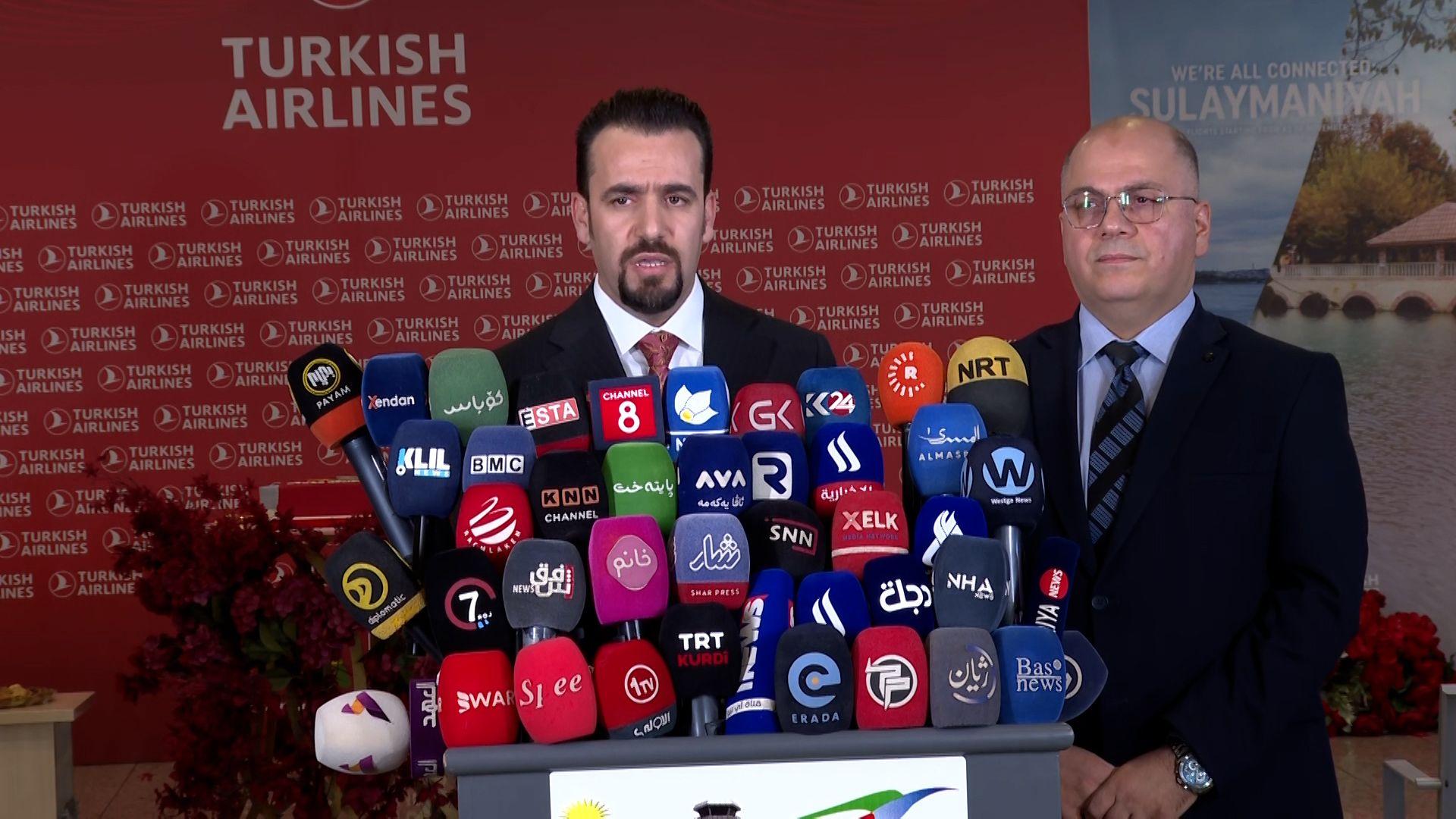 بەڕێوەبەری فڕۆکەخانی سلێمانی: هەوڵدەدەین زۆرترین گەشت بهێنینە فڕۆکەخانەکە