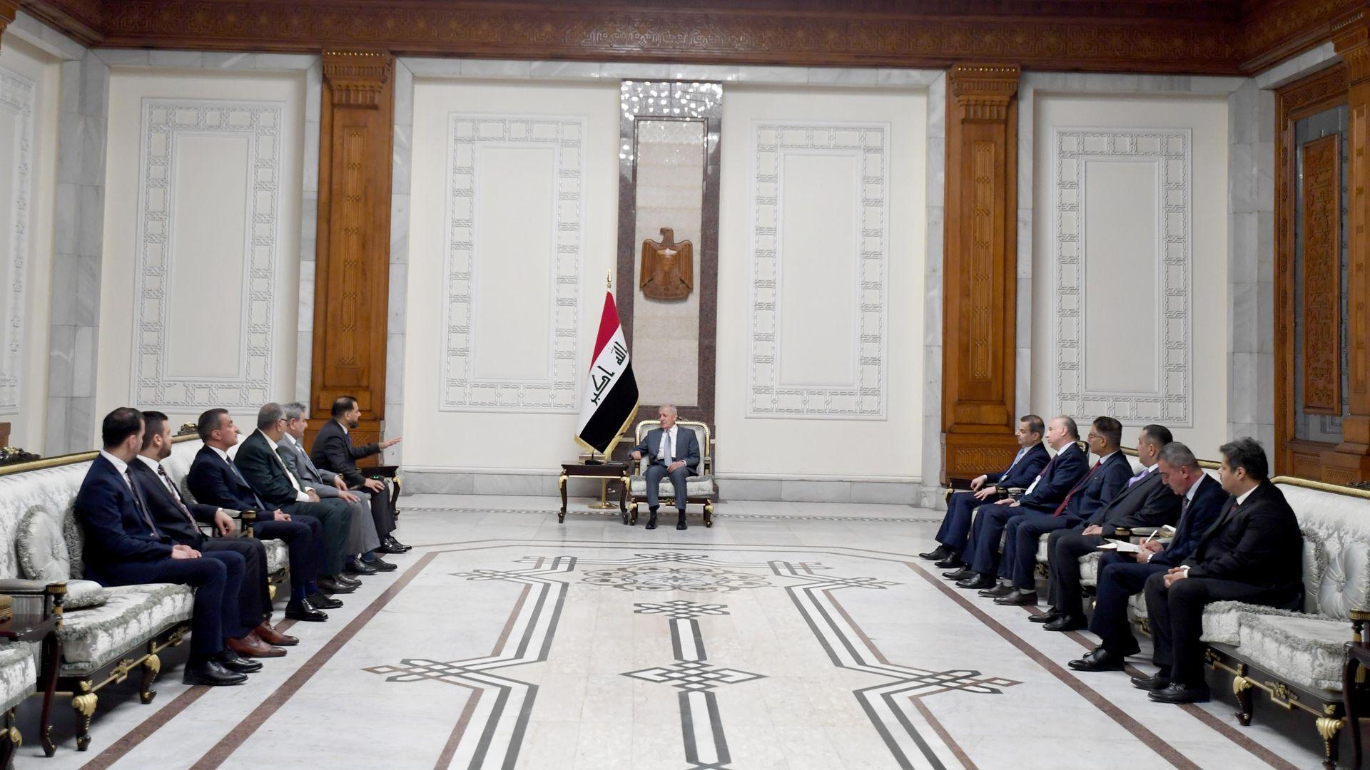 سەرۆک کۆمار پێشوازی لە وەفدێکی سەندیکای وردبین و ژمێریارانی عیراقی دەکات