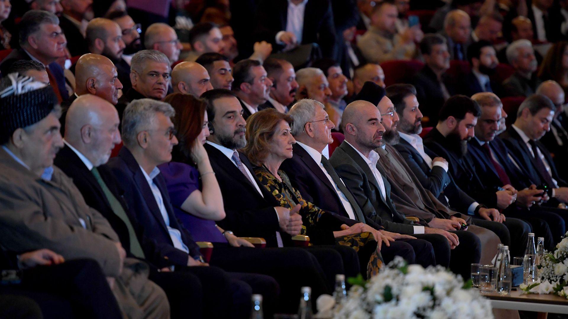 سەرۆک کۆمار و خانمی یەکەمی عیراق بەشدارییان لە رێوڕەسمی خەڵاتی زێڕینی "بلە" کرد