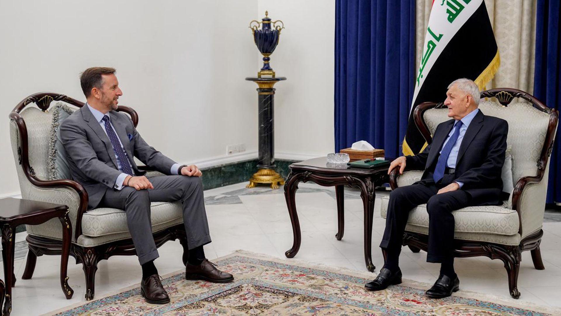 سەرۆک کۆمار پێشوازی لەباڵیۆزی ئیتالیا کرد