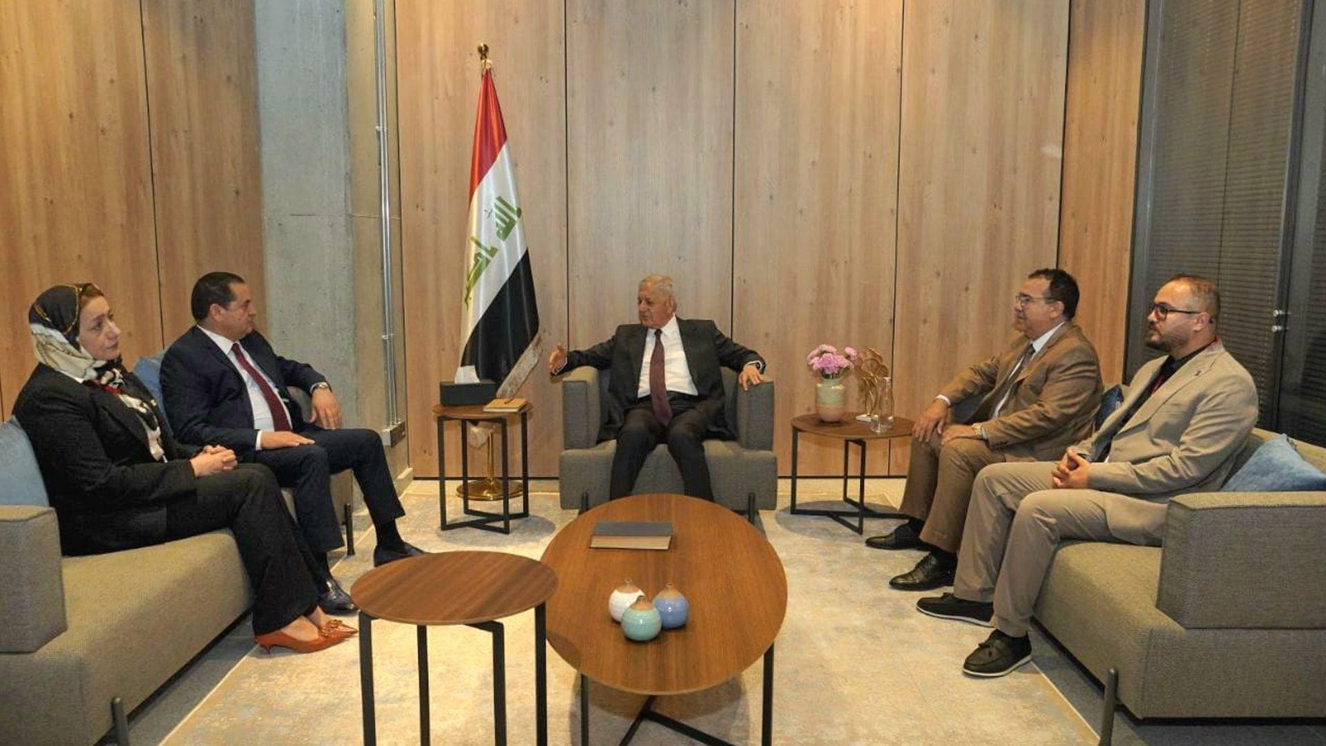 سەرۆک کۆمار پێشوازی لە وەفدی فەلەستینی بەشداربووی کۆنفرانسی هاوپەیمانی سۆسیال دیموکراتی لە جیهانی عەرەبیدا دەکات