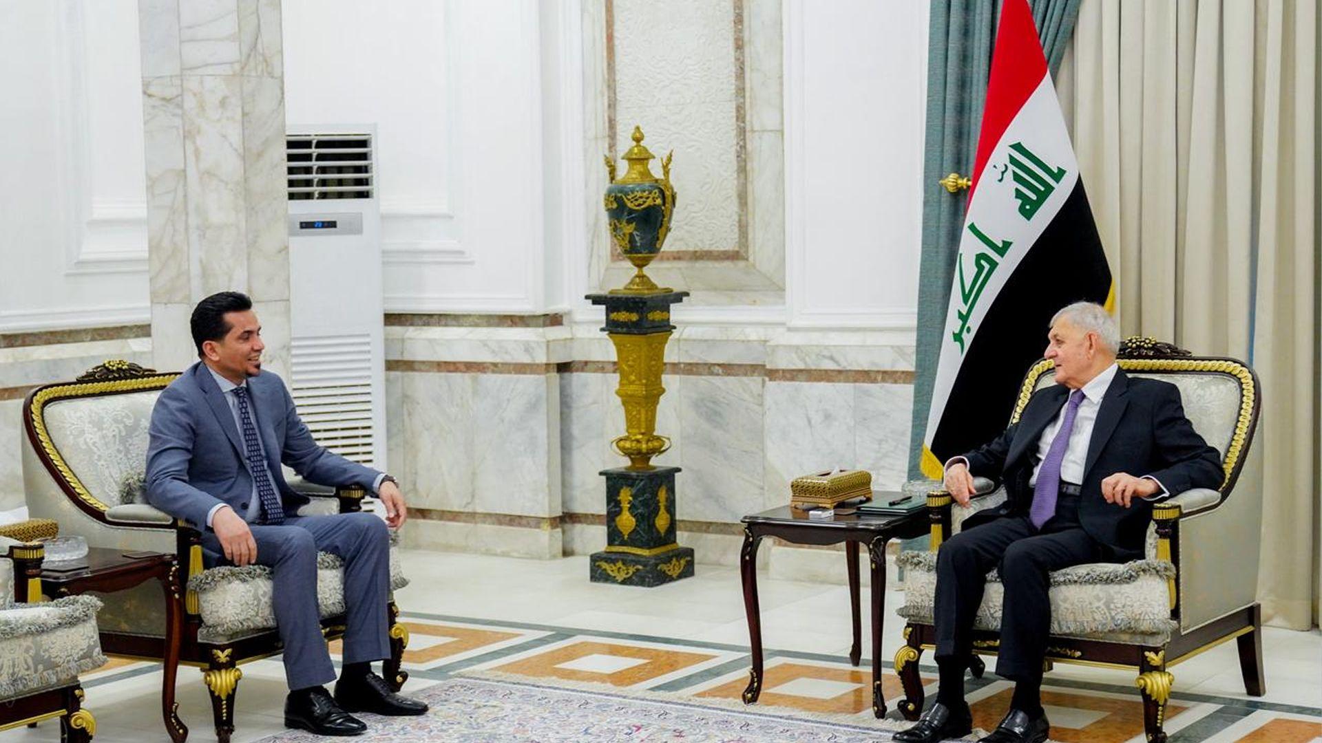 سەرۆک کۆمار پێشوازی له وەزیری گواستنەوه دەکات