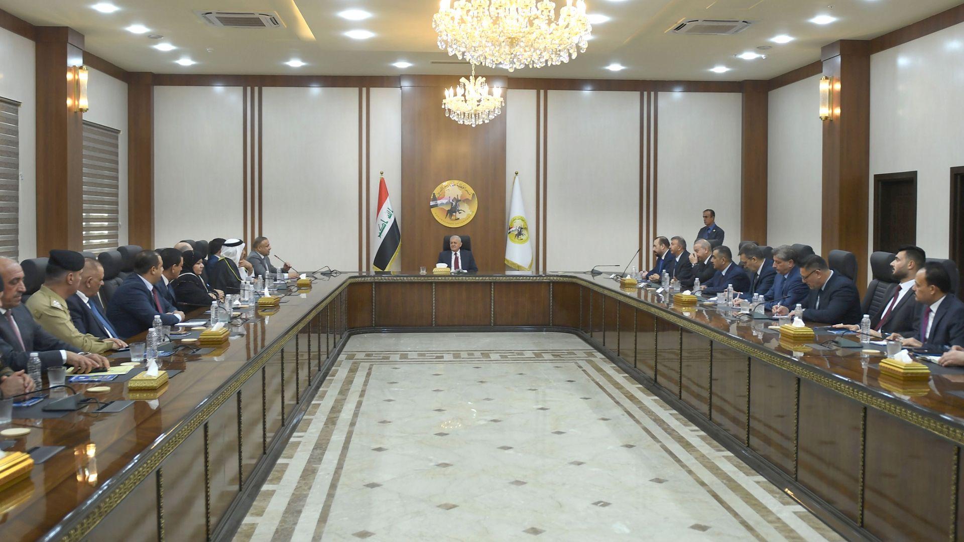 سەرۆک کۆمار لەگەڵ پارێزگار و سەرۆک و ئەندامانی ئەنجومەنی پارێزگای سەڵاحەدین کۆبووەوە