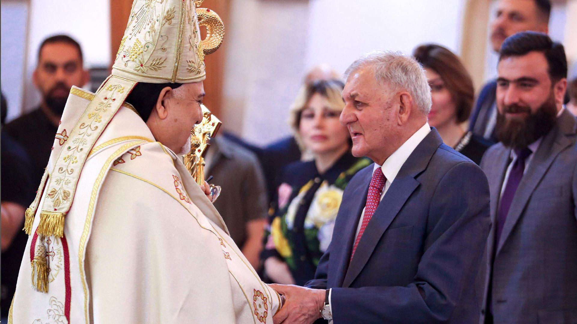 سەرۆک کۆماری عیراق بەشداری لە قوداسی جەژنی قیامە لە کەنیسەی سەیدەت نەجات کرد 