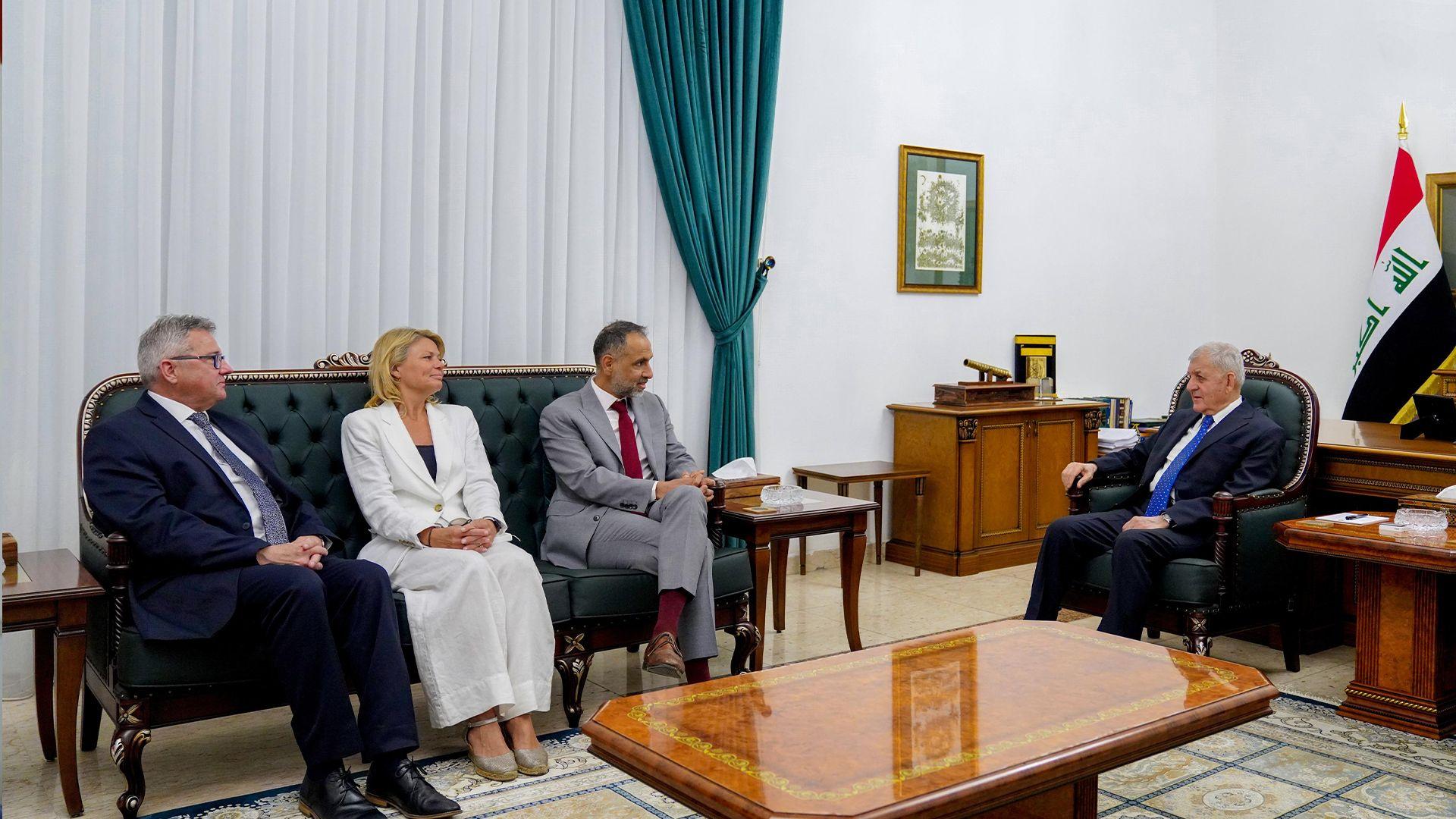 سەرۆک کۆماری عیراق  پێشوازی لە باڵیۆزی بەریتانیا کرد