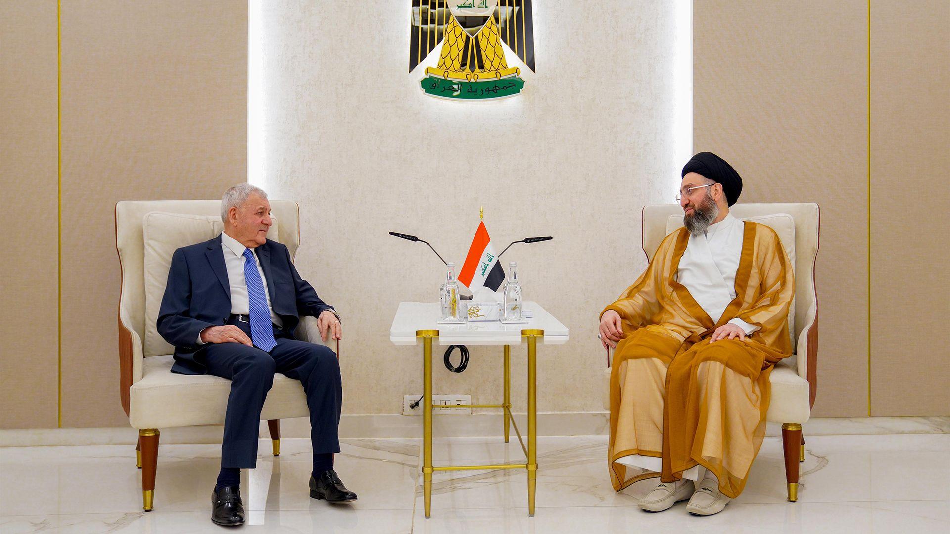 سەرۆک کۆماری عیراق و عەمار حەکیم کۆبوونەوە