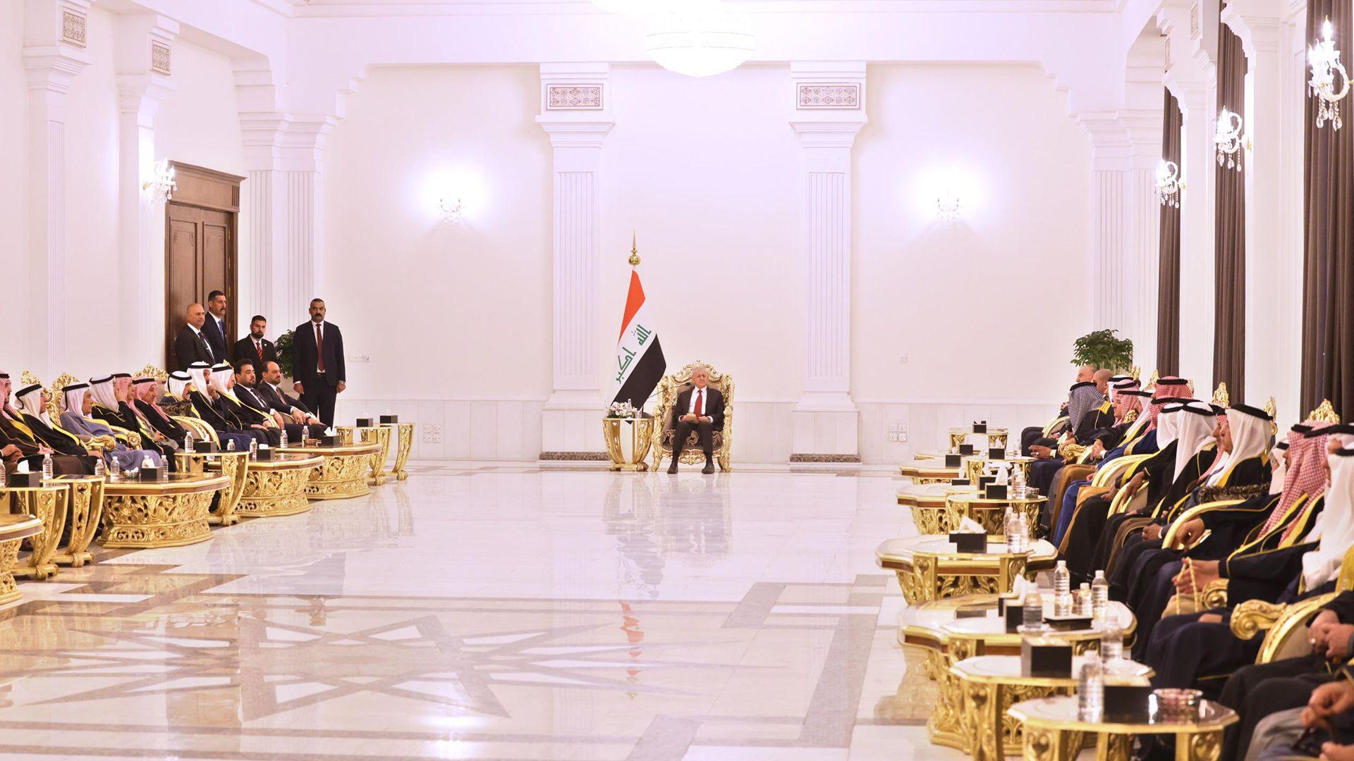 سەرۆک کۆمار: هۆزەکانی عیراق فاکتەرێکی گرنگ و کارا بوون بۆ پتەوکردنی یەکڕیزی نیشتمانی