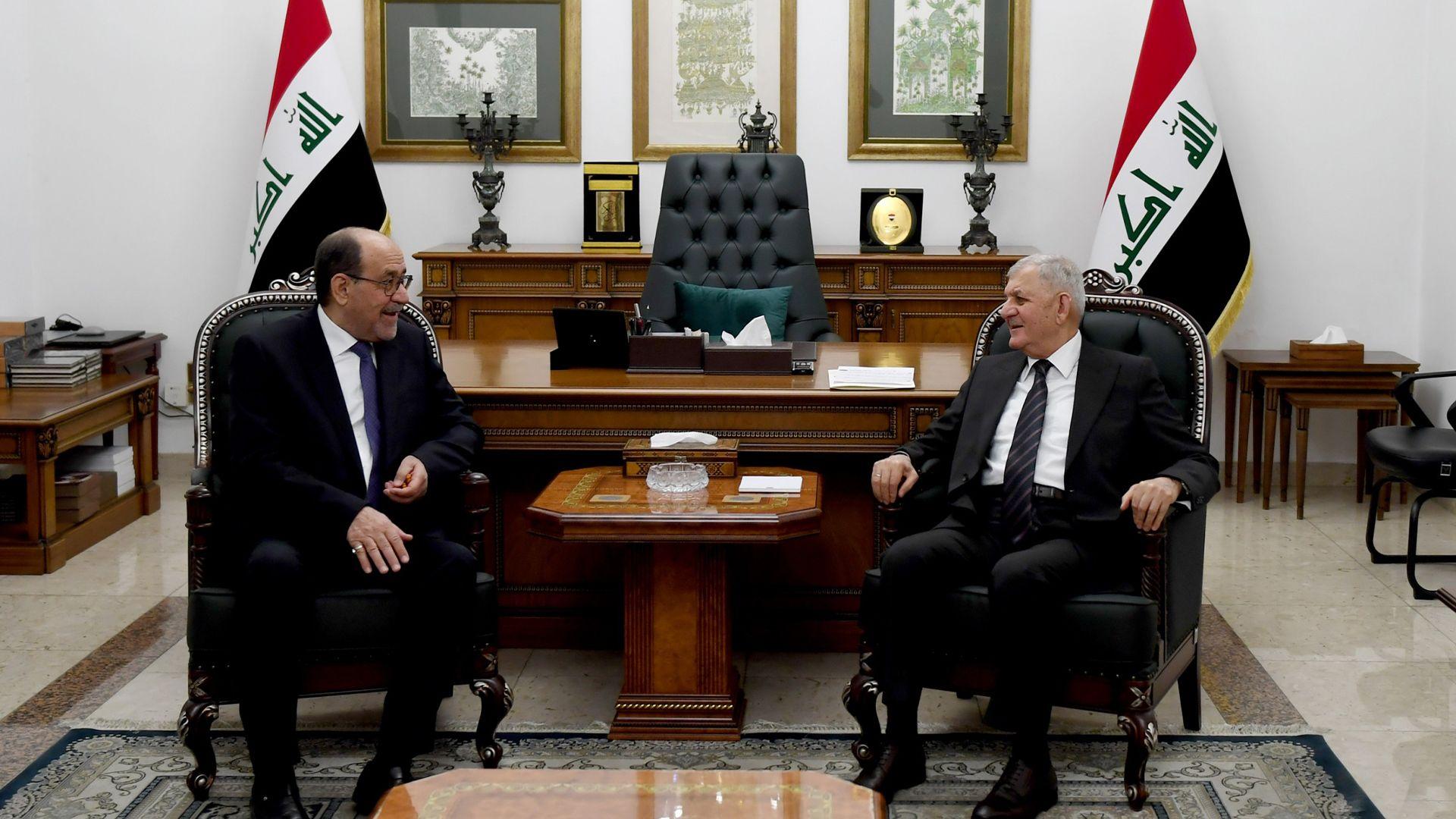 سەرۆک کۆماری عیراق پێشوازی له سەرۆکی هاوپەیمانی دەوڵەتی یاسا دەکات