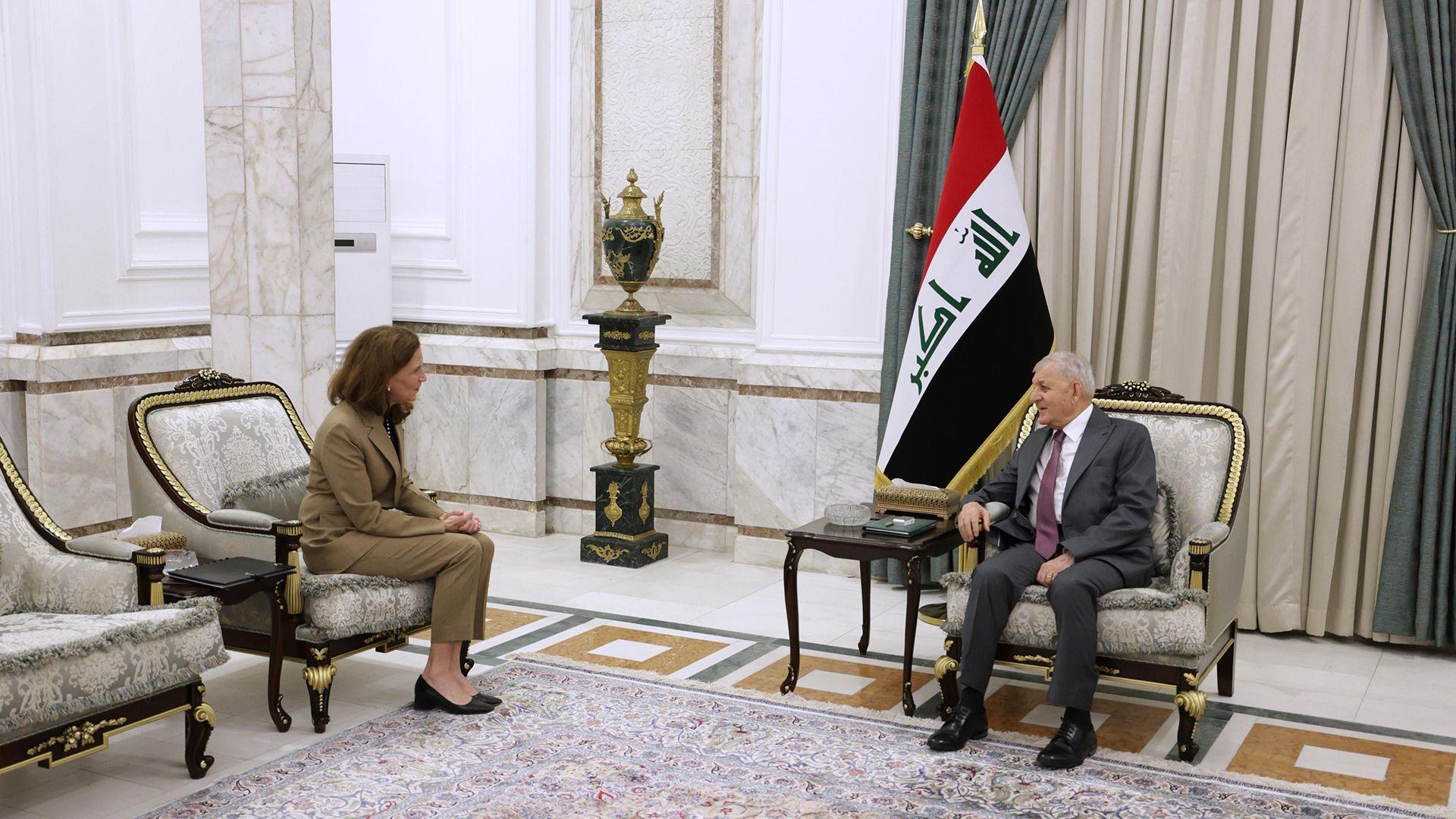 سەرۆک کۆمار پێشوازی لە کاربەڕێکەری کاروباری باڵیۆزخانەی ئەمریکا لە عیراق کرد