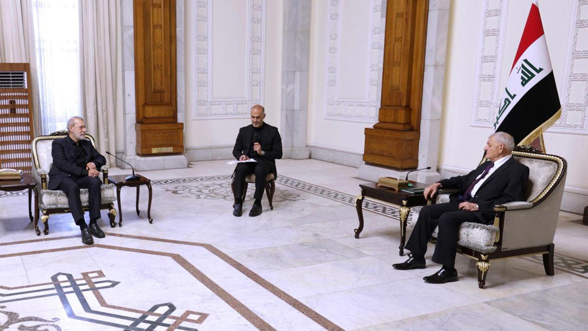 سەرۆک کۆمار پێشوازی لە ئەمینداری ئەنجومەنی باڵای ئاسایشی نەتەوەیی ئێران دەکات