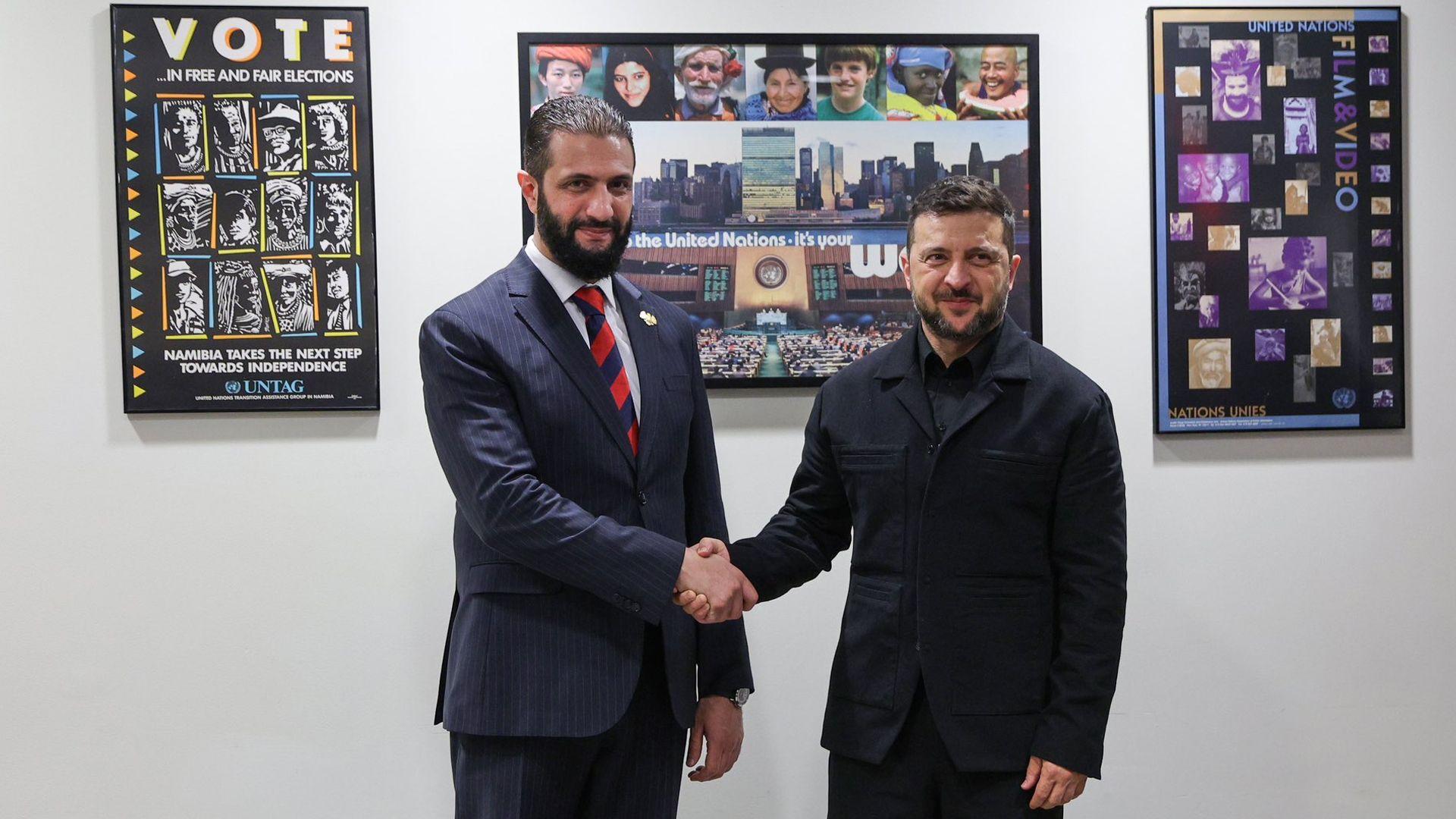 زيلنسكي يعلن عن استعادة العلاقات الدبلوماسية مع سوريا