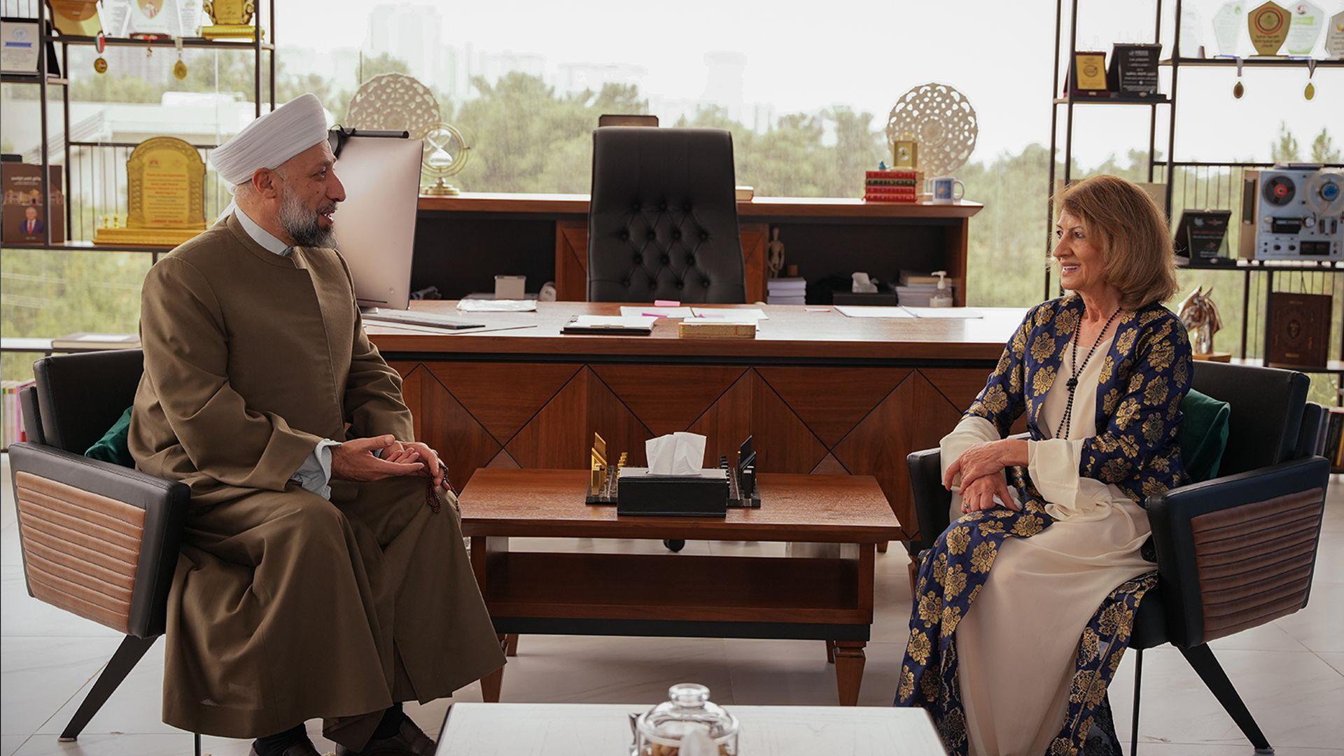 شاناز ئیبراهیم ئەحمەد لەگەڵ د.شێخ مورشید مەعشوق خەزنەوی کۆبوەوە