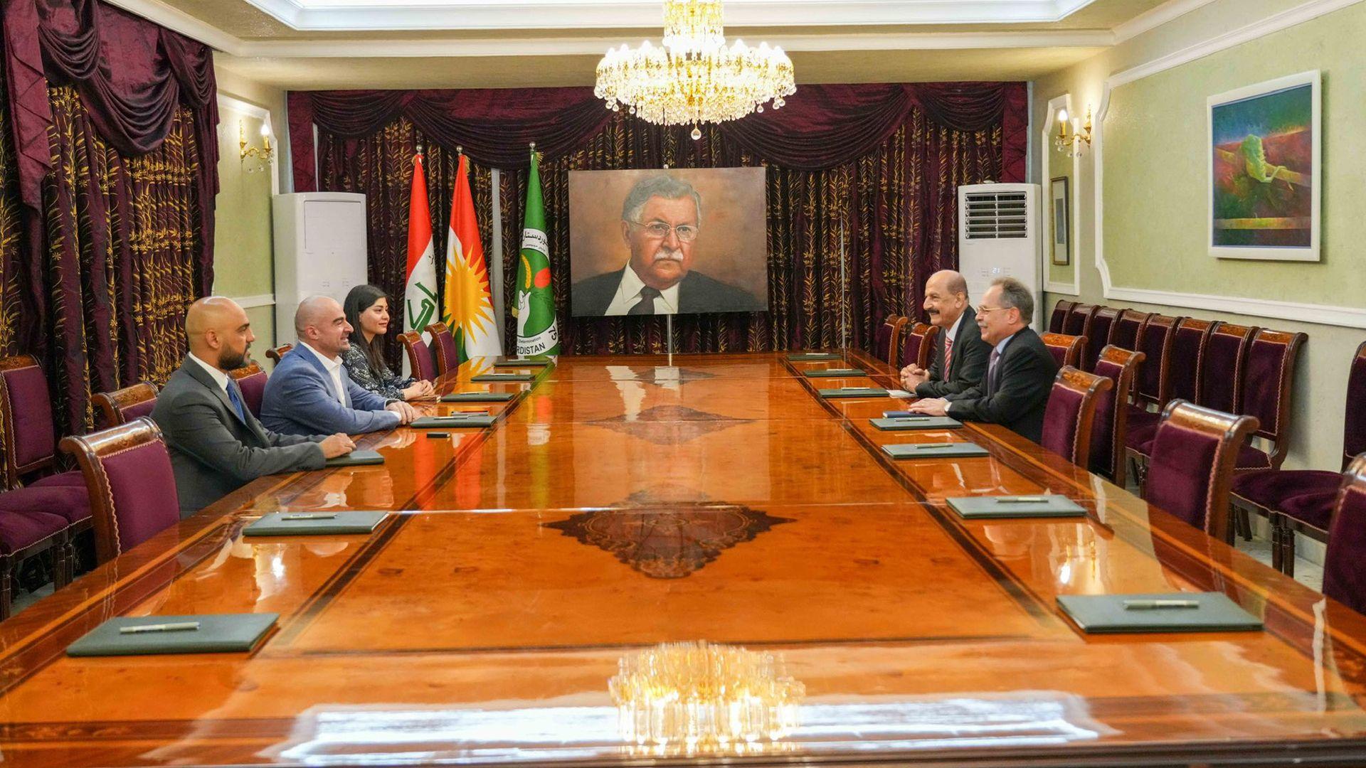 سەرۆکی یەکێتی پێشوازی لە باڵیۆزی سویسرا لە عیراق کرد