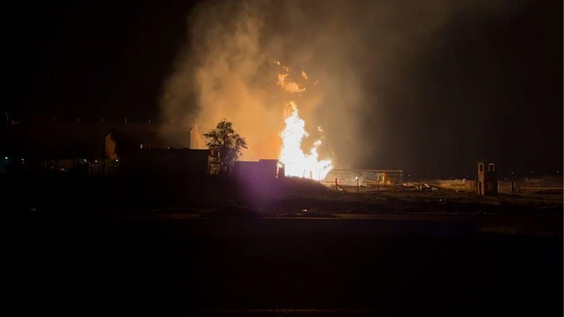 بەرەبەیانی ئەمڕۆ بۆریەكی غاز لە ناوچەی باجوان لە سنوری كەركوك تەقییەوە