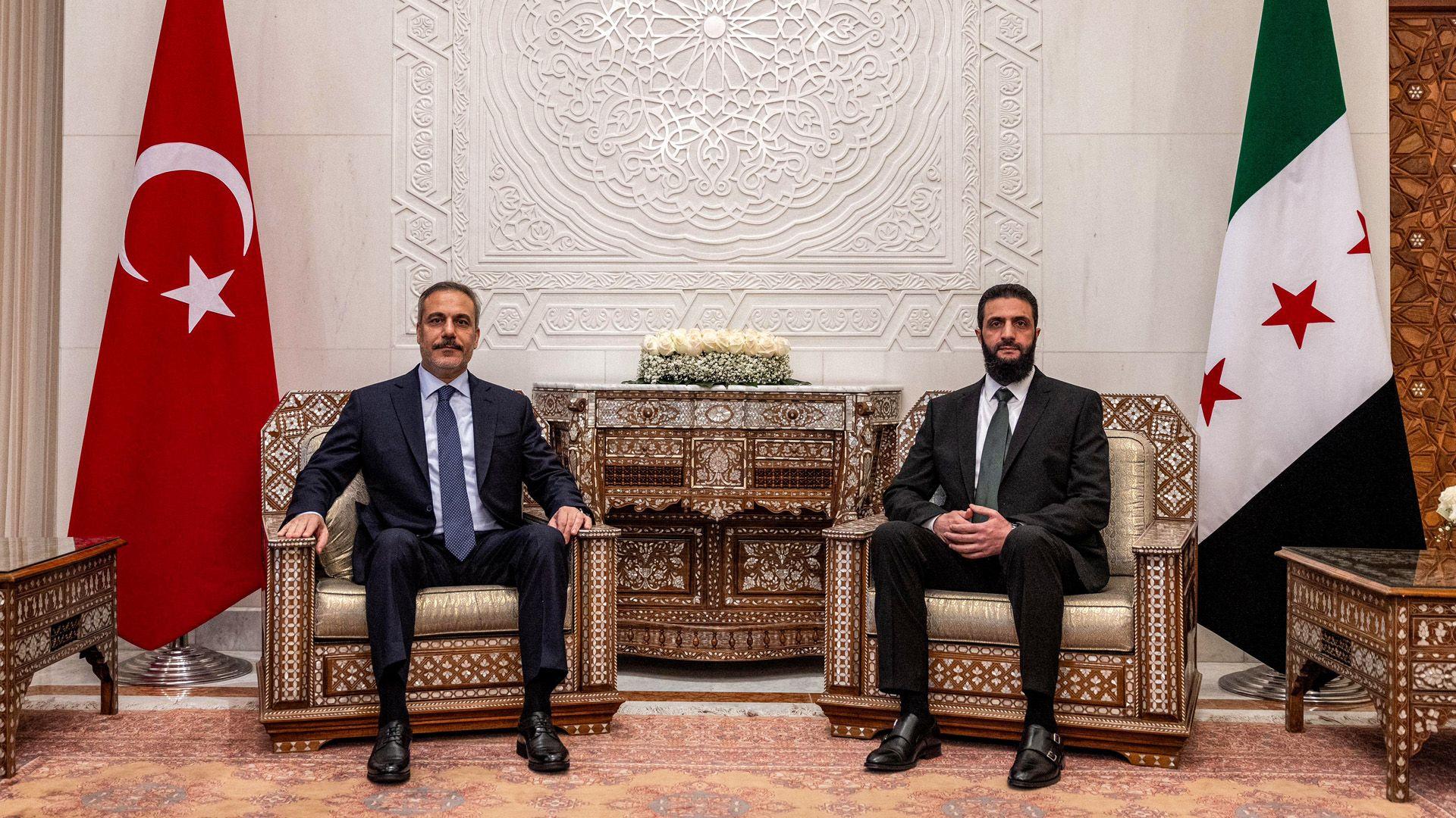 ئەحمەد شەرع و هاكان فیدان لە دیمەشق كۆبوونەوە