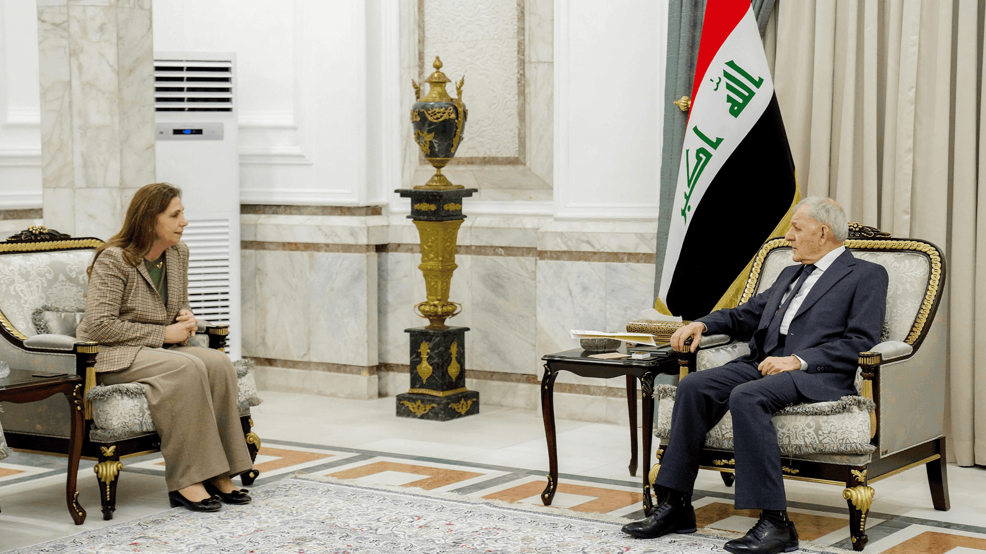 سەرۆک کۆماری عیراق پێشوازی لە جێگری سکرتێری گشتی نەتەوە یەکگرتووەکان کرد