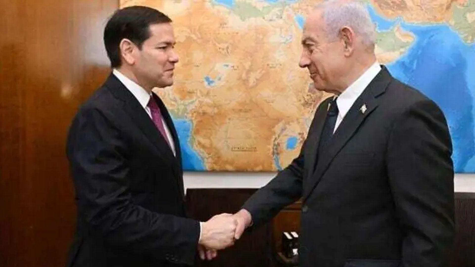 وەزیری دەرەوەی ئەمریکا وسەرۆک وەزیرانی ئیسرائیل کۆنفرانسێکی رۆژنامەوانیان ئەنجامدا