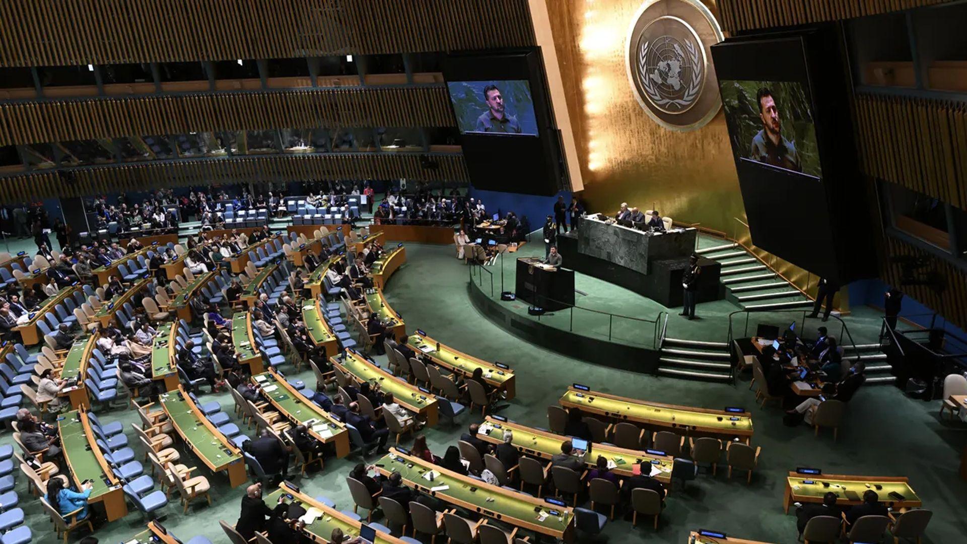 ئەمریكا پرۆژەیاسایەكی لە بارەی شەڕی ئۆكراین پێشكەشی نەتەوە یەكگرتووەكان كرد