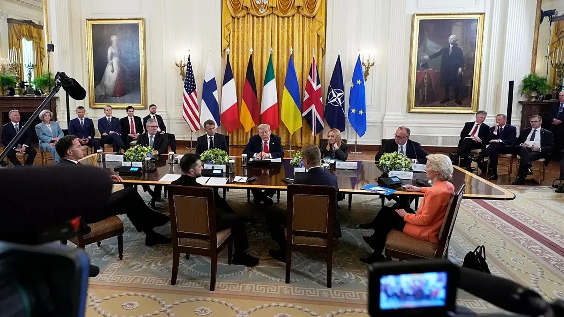 ترەمپ و زیلینسكی لەگەڵ سەركردەكانی ئەوروپا کۆبوونەوە