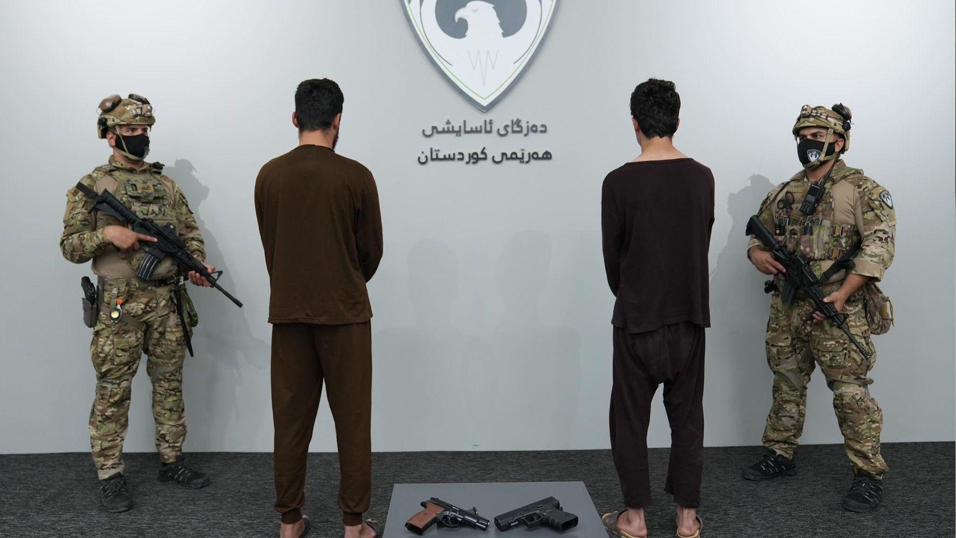 بەڕێوەبەرایەتی ئاسایشی پارێزگای سلێمانی دوو تەقەکەر دەستگیردەکات