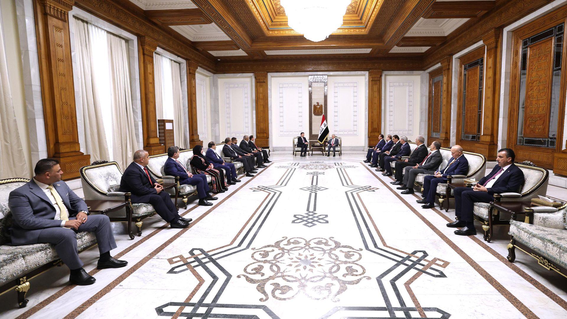 سەرۆک کۆمار پێشوازی لە وەفدی ئەنجومەنی نوێنەرانی ئوردن دەکات 