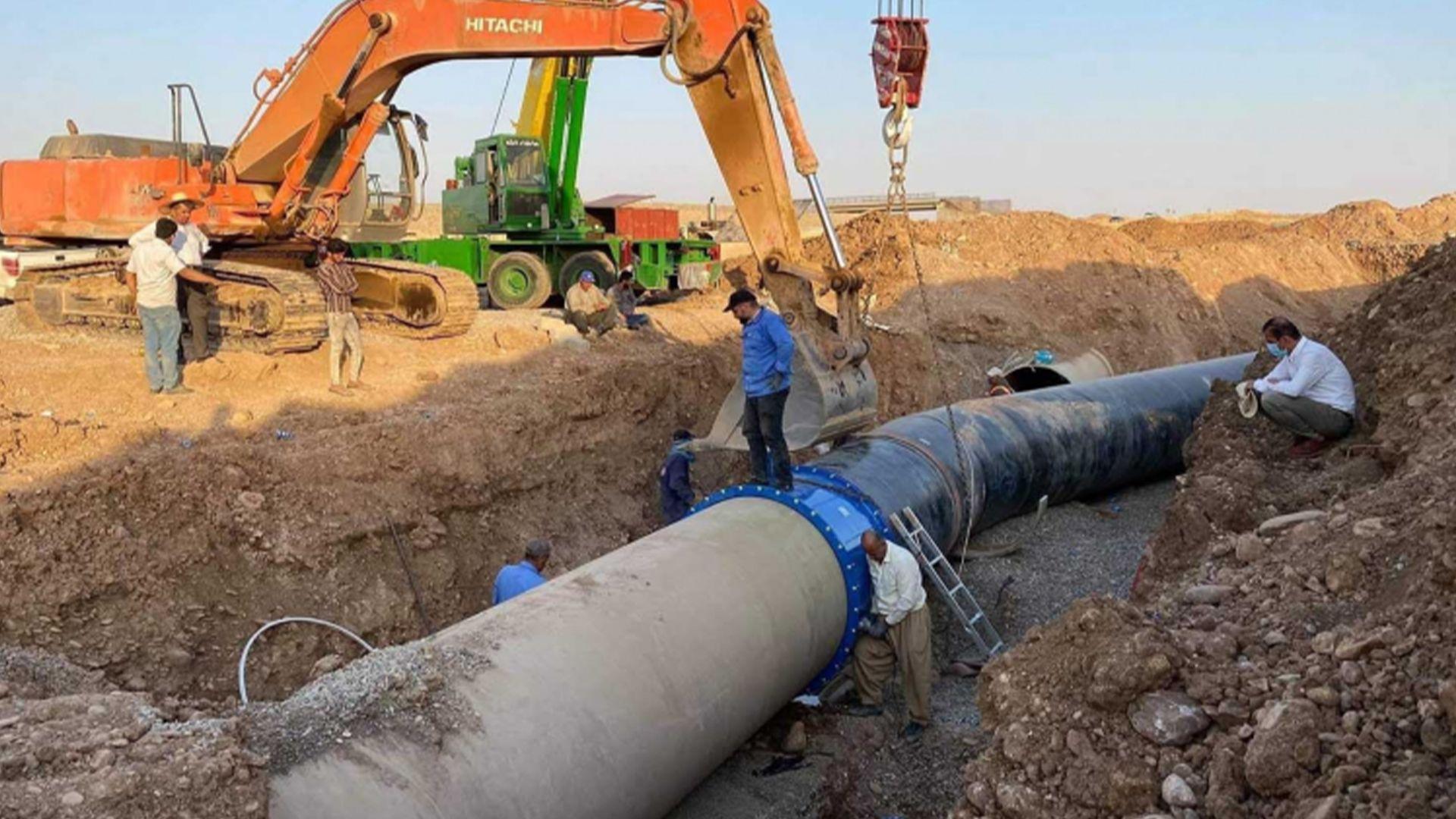 جارێکی دیکە بۆری پرۆژەی ئاوی ئیفراز لە هەولێر شکا