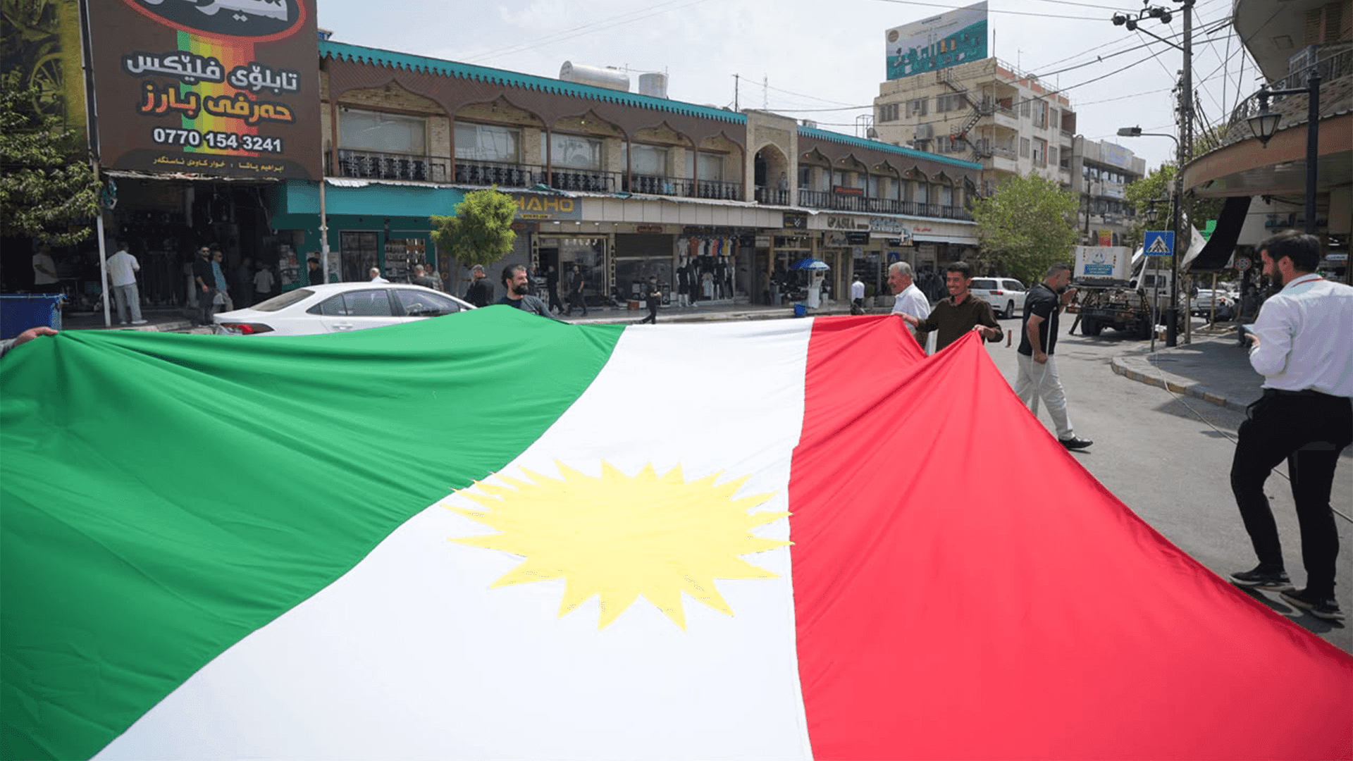لەسەر راسپاردەی خاتوو شاناز ئیبراهیم ئەحمەد، ئاڵاکانی کوردستان لە شاری سلێمانی نوێ کرانەوە