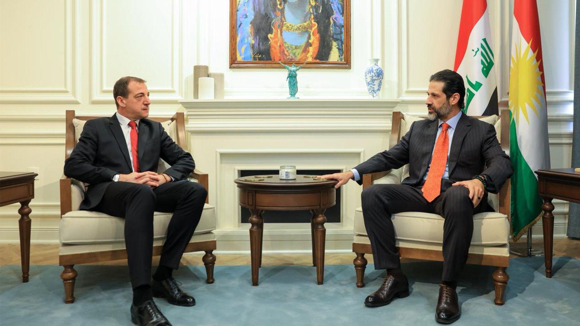 قوباد تاڵەبانی لەگەڵ هەردوو کونسوڵی گشتیی فەڕەنسا و ئیتاڵیا کۆبووەوە