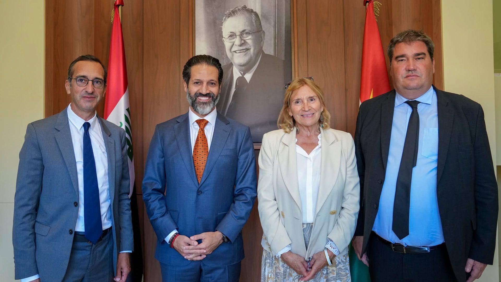 قوباد تاڵەبانی لەگەڵ وەفدێکی ئەنجوومەنی سێناتی فەڕەنسا کۆبووەوە