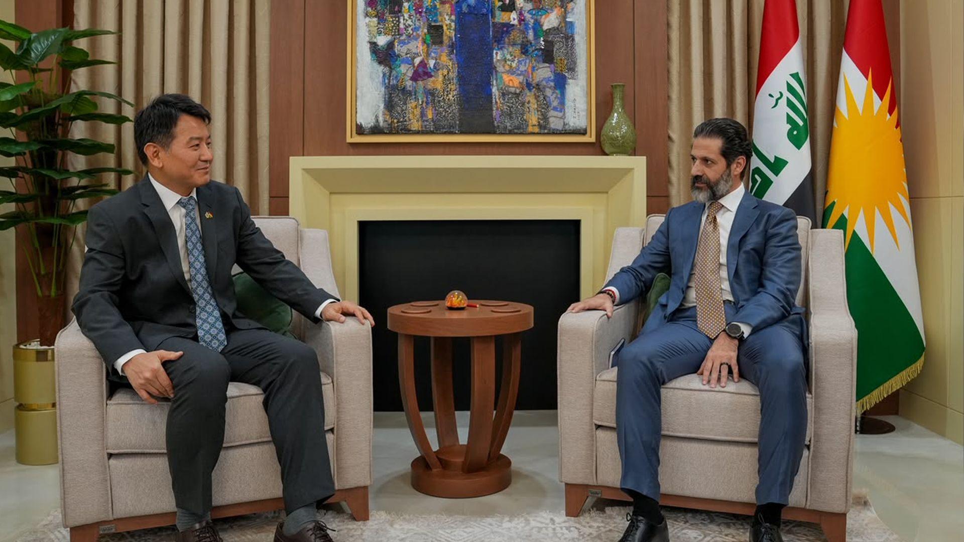 قوباد تاڵەبانی لە هەولێر پێشوازیكرد لە كونسوڵی نوێی كۆریای باشور لە هەرێم